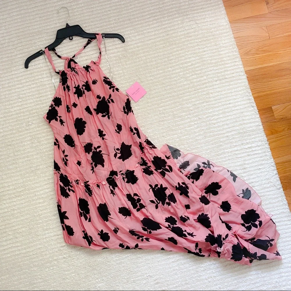 NWT Kate Spade pink maxi cover up dress